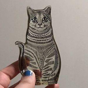 See-Through Vintage Resin Cat Figure